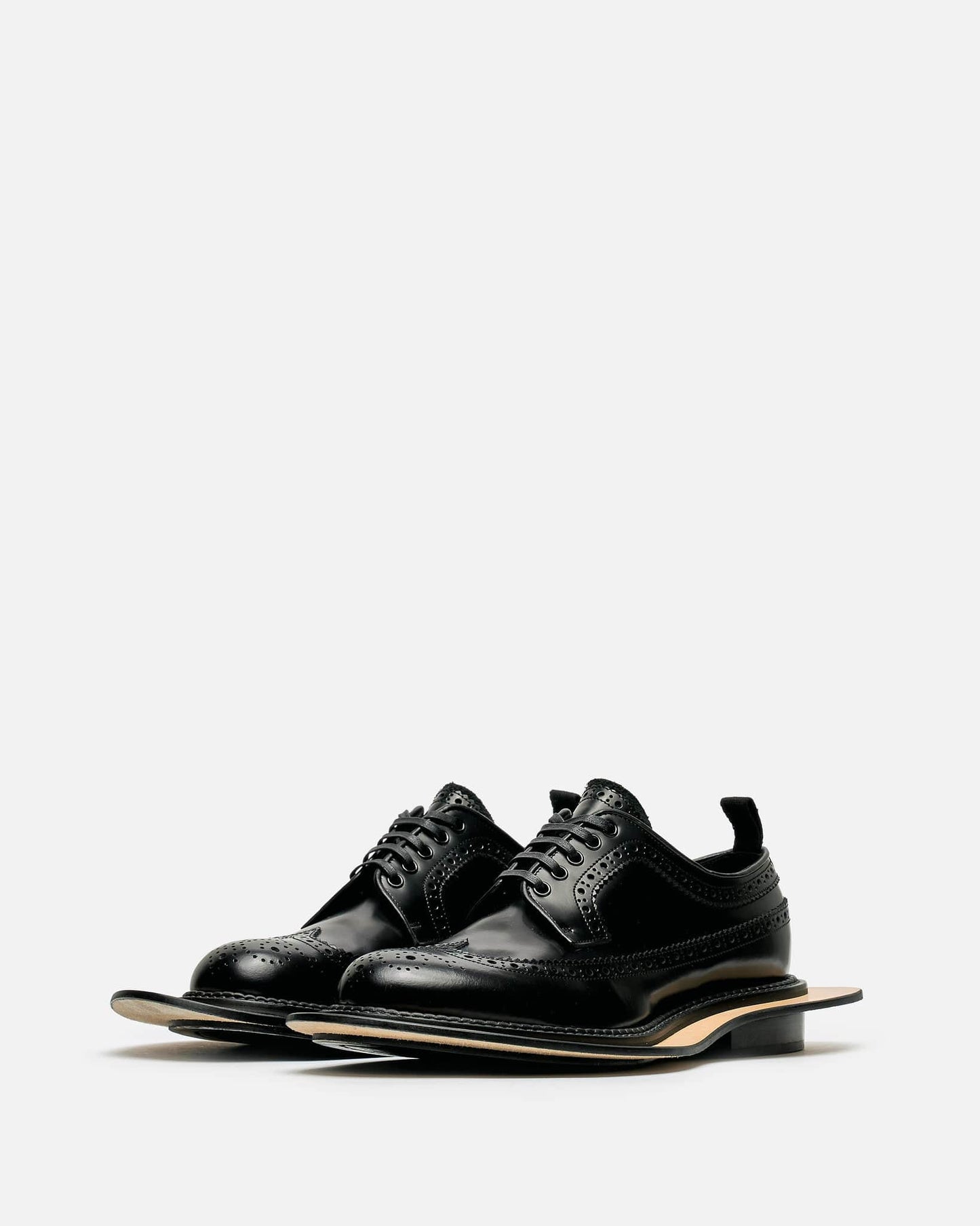 Comme des Garcons HOMME PLUS Men's Shoes UK 9 Kids Love Gaite Leather Brogues in Black