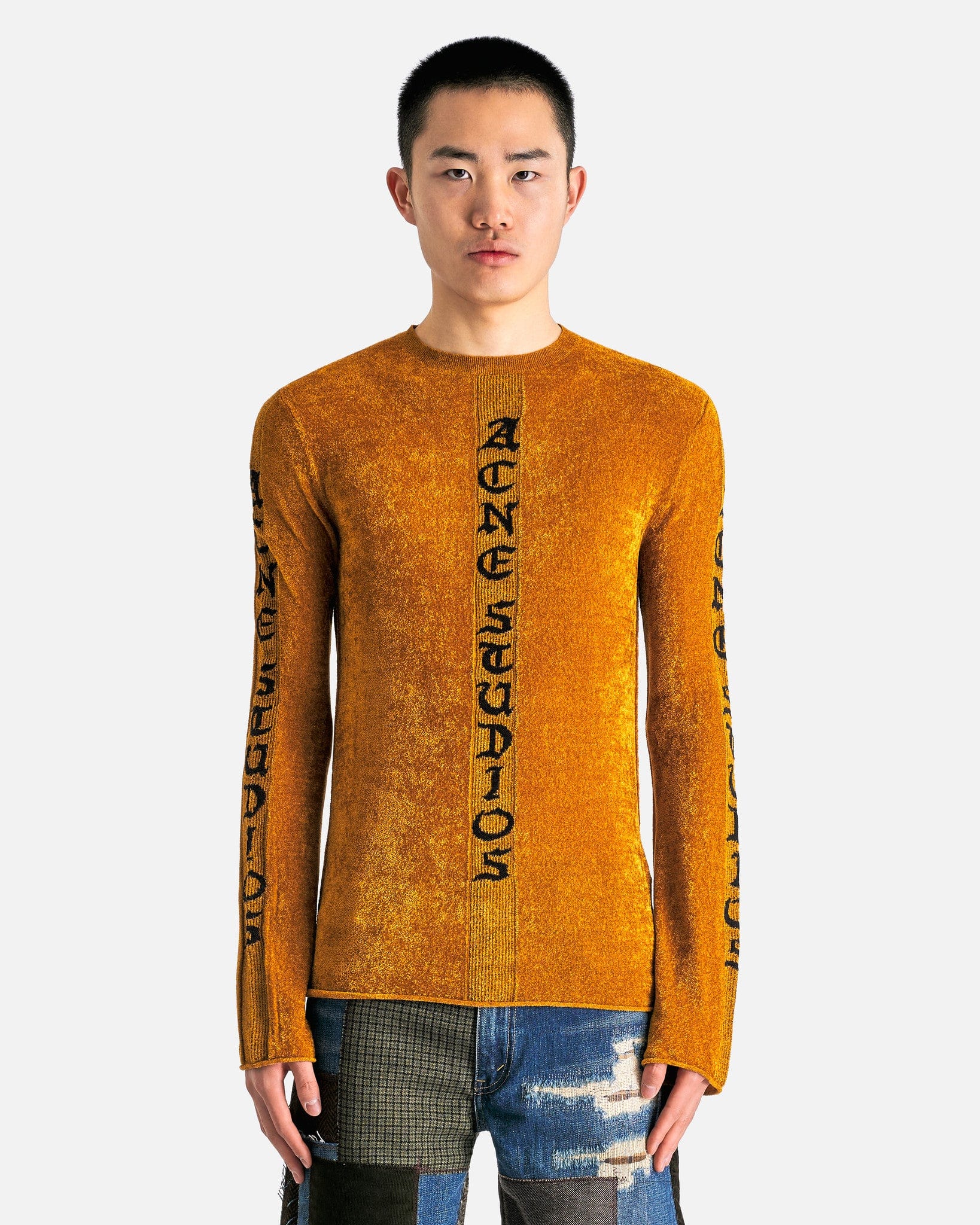 Acne Studios Men's Tops Knit Long Sleeve in Camel Brown