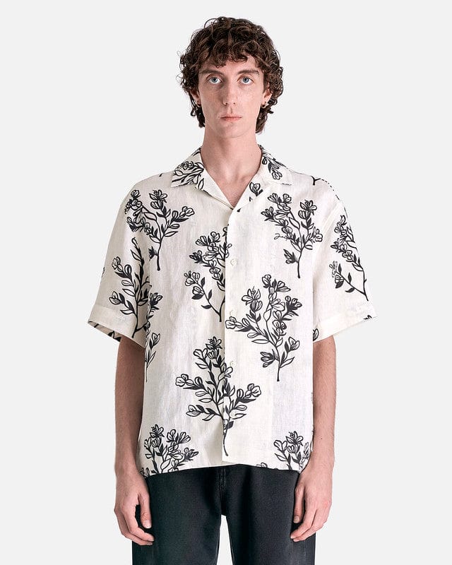 Jacquemus Men's Shirts La Chemise Jean in Print Black Flowers