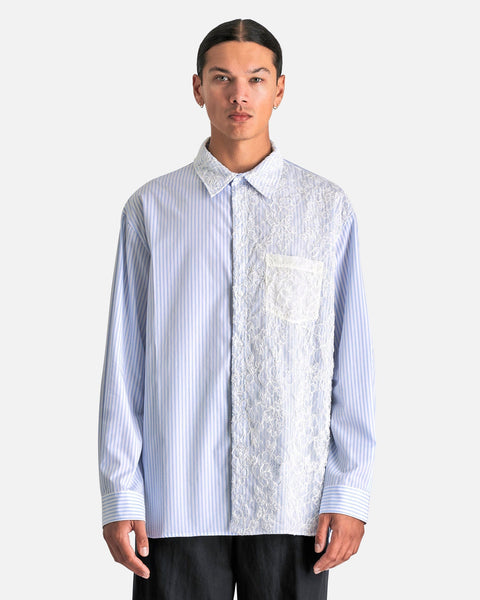 Sidian, newest Ersatz & Vanes Grey Blue Ivory Shirt - 15