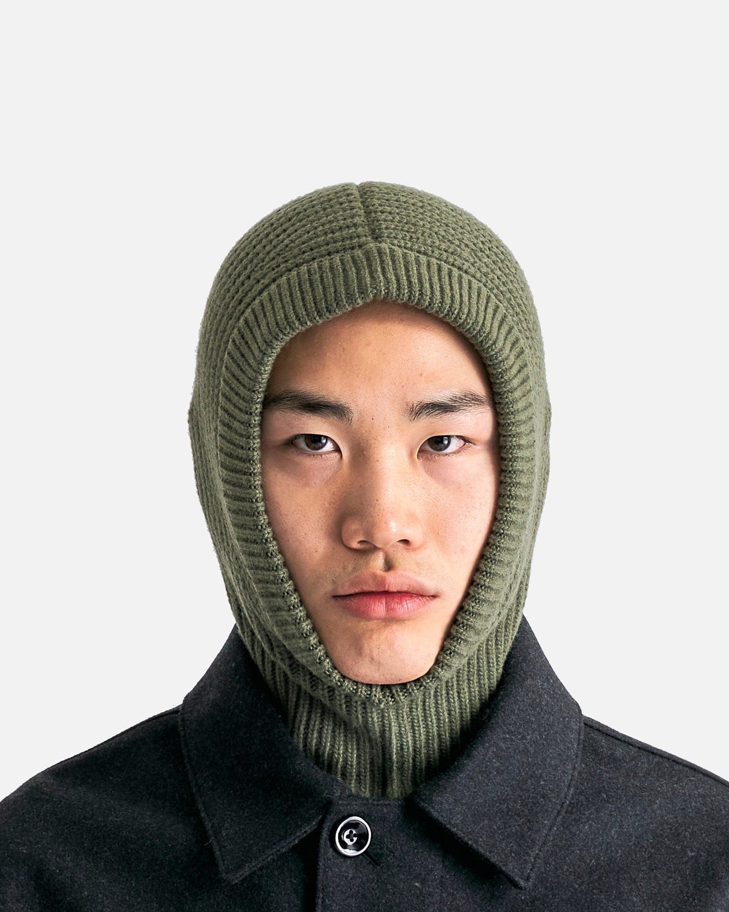 LEMAIRE Men's Hats Lambswool Hood in Light Moss