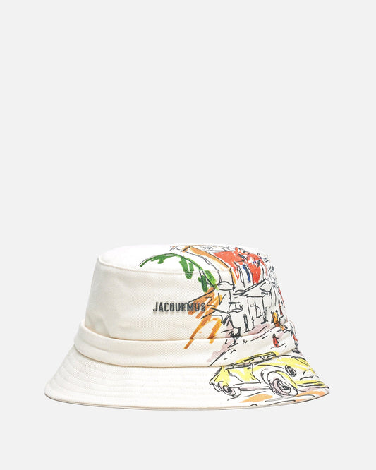 Jacquemus Men's Hats 60 Le Bob Gadjo in Capri White