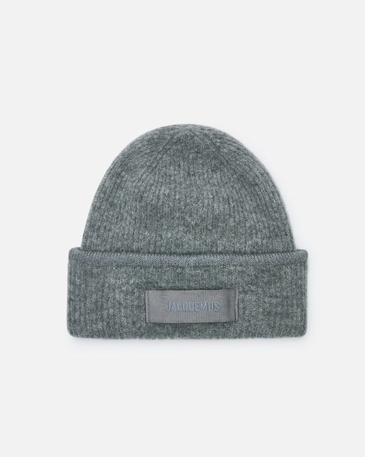 Jacquemus Men's Hats OS Le Bonnet Gros Grain in Dark Grey