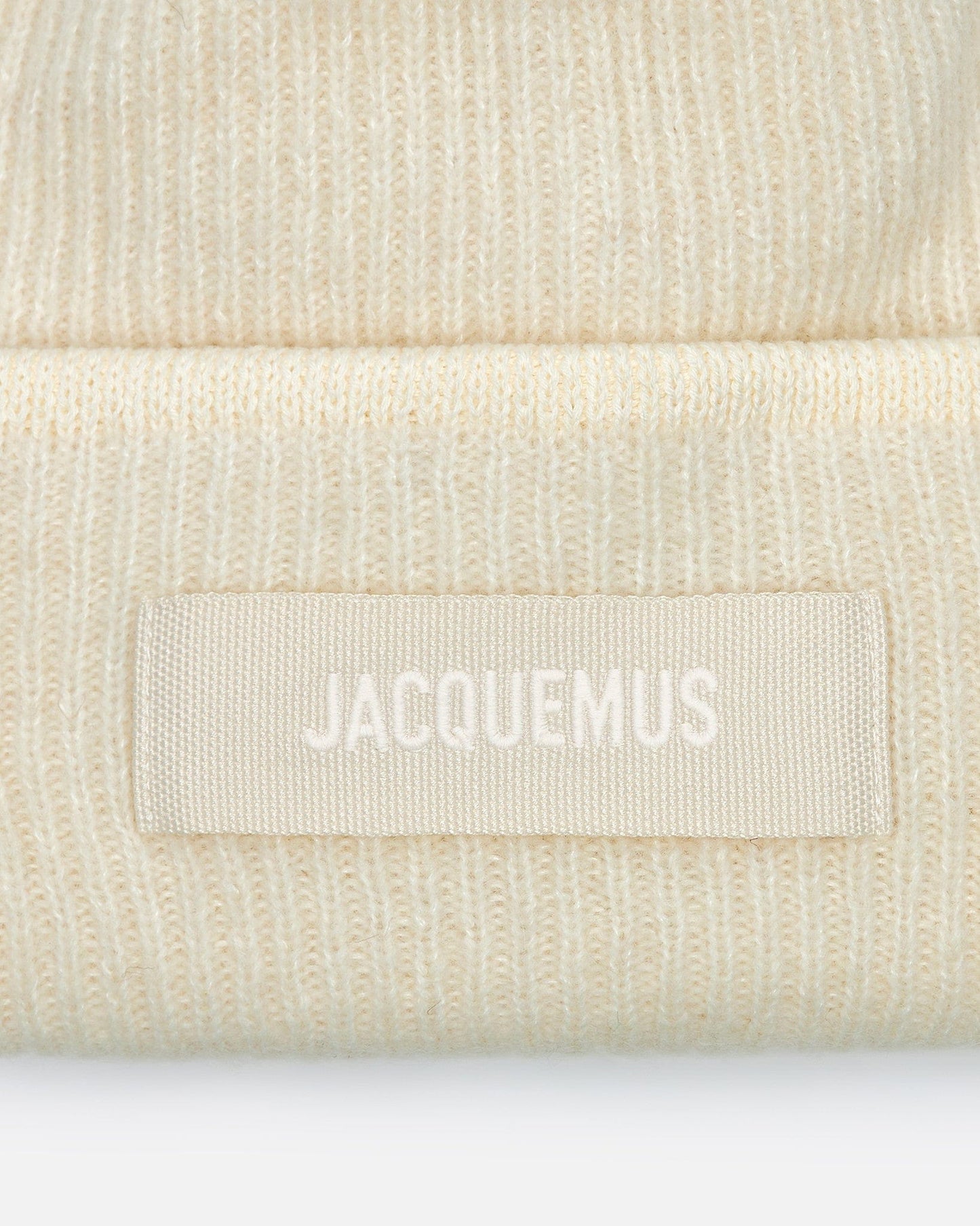 Jacquemus Men's Hats OS Le Bonnet Gros Grain in Off-White