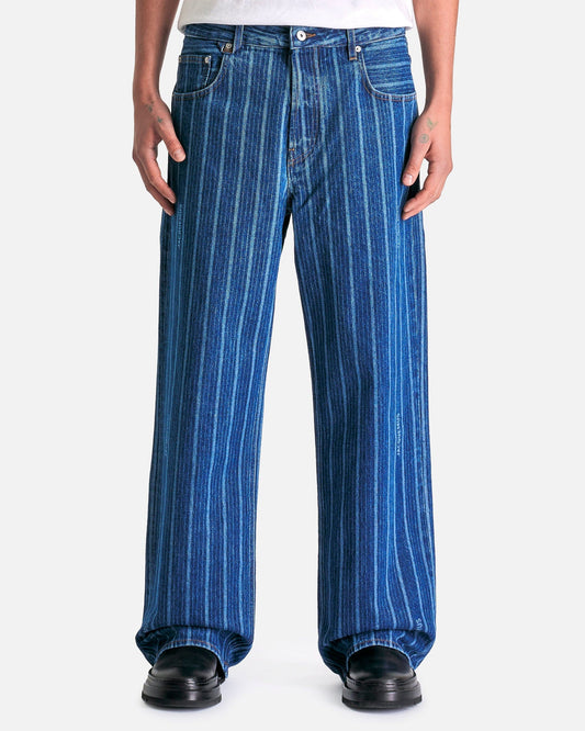 Jacquemus Men's Pants Le De Nîmes Large in Blue Stripe