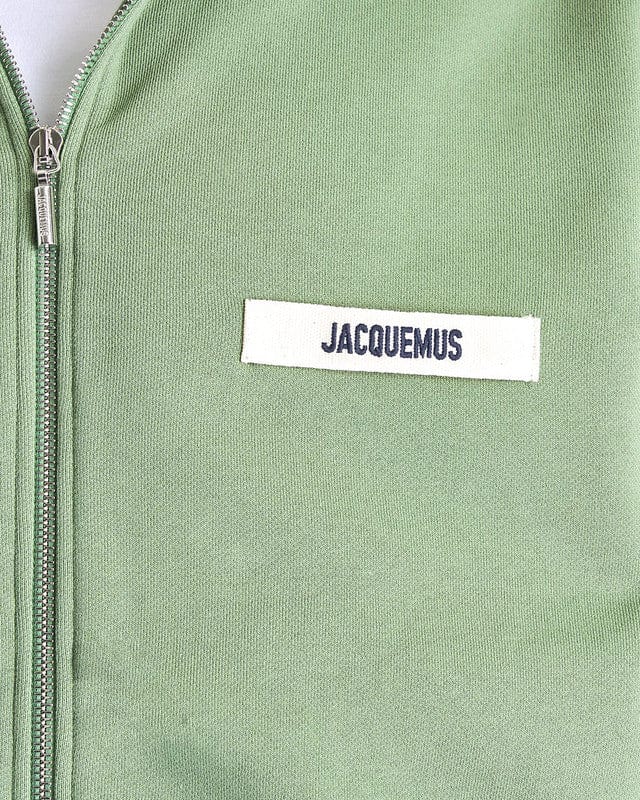 Jacquemus Men's Sweatshirts Le Hoodie Zip Gros Grain in Pale Green