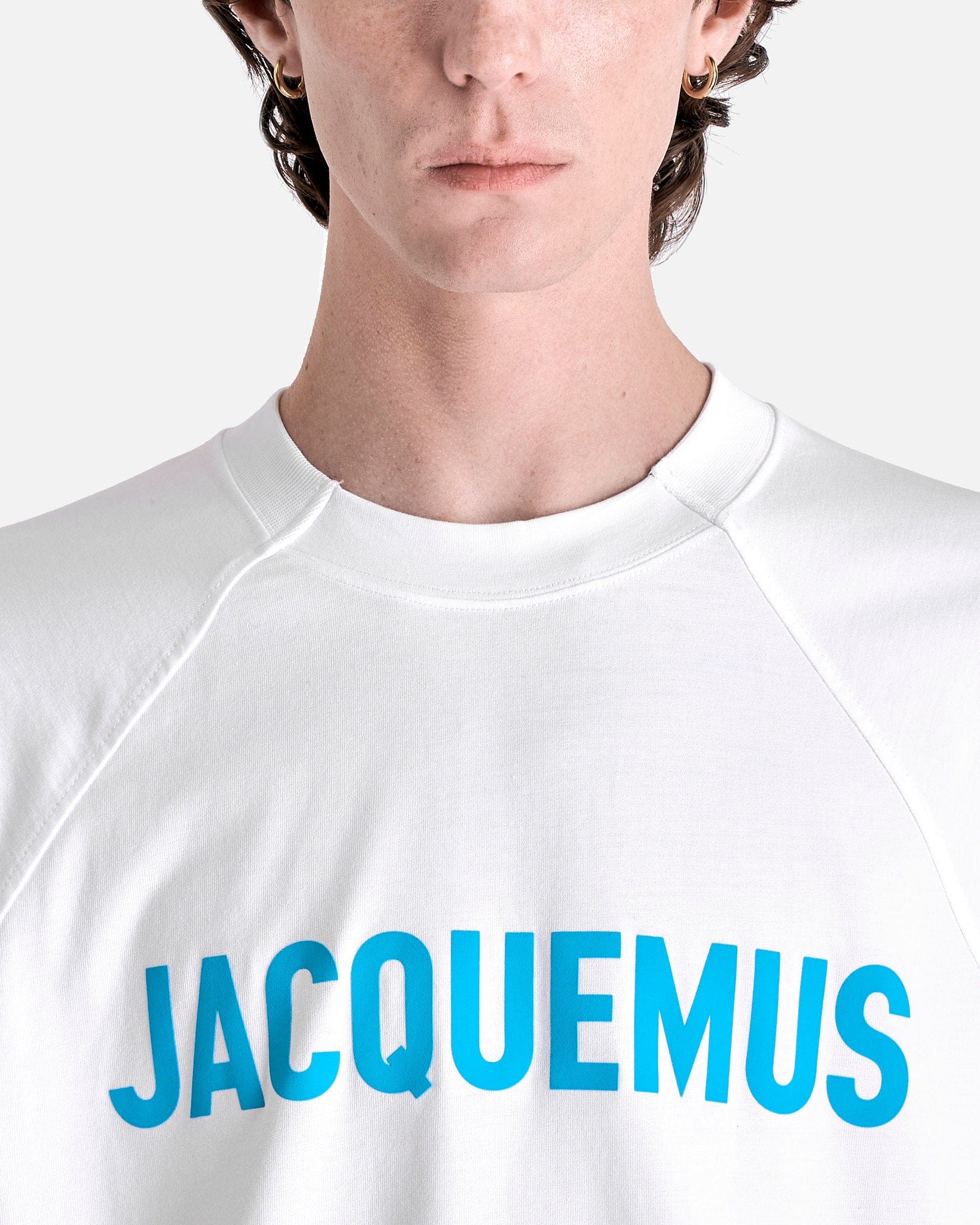 Jacquemus Men's T-Shirts Le T-Shirt Typo in Multi-White