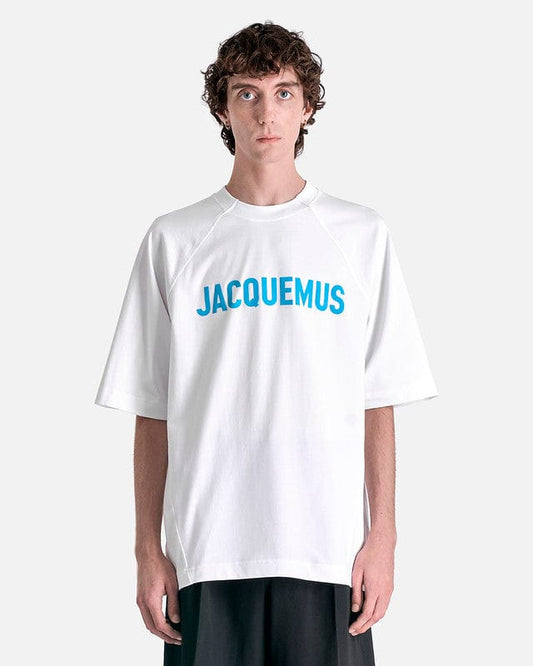 Jacquemus Men's T-Shirts Le T-Shirt Typo in Multi-White