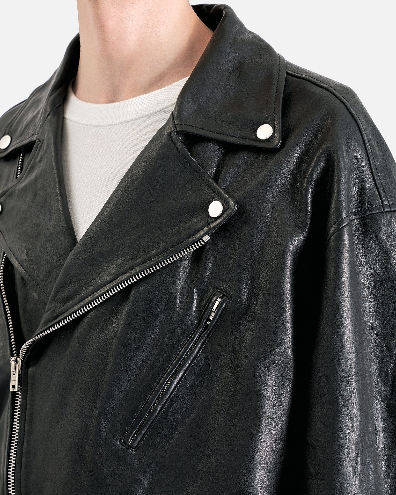 Acne Studios Men's Jackets Leather Biker Jacket in Black