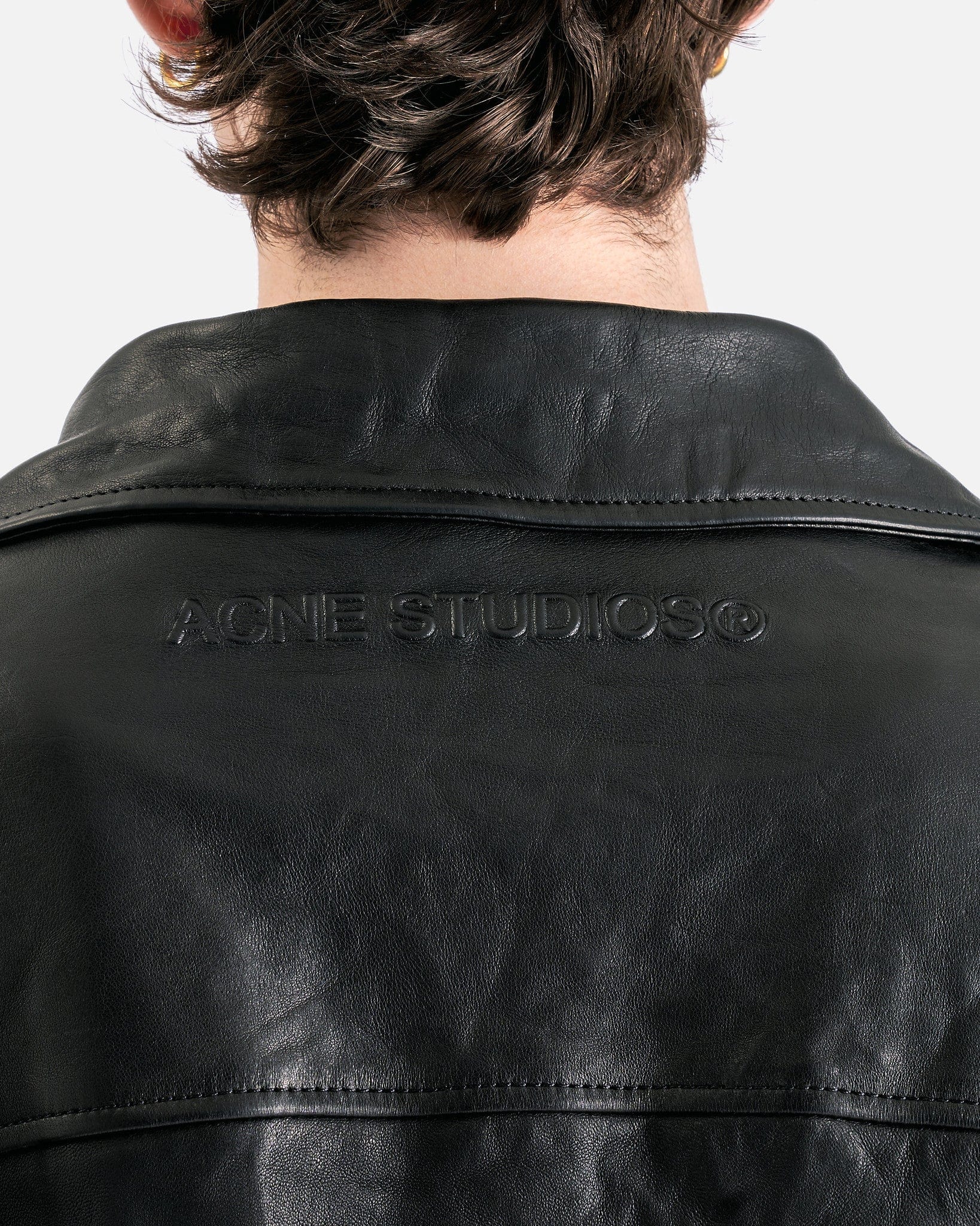 Acne Studios Men's Jackets Leather Biker Jacket in Black