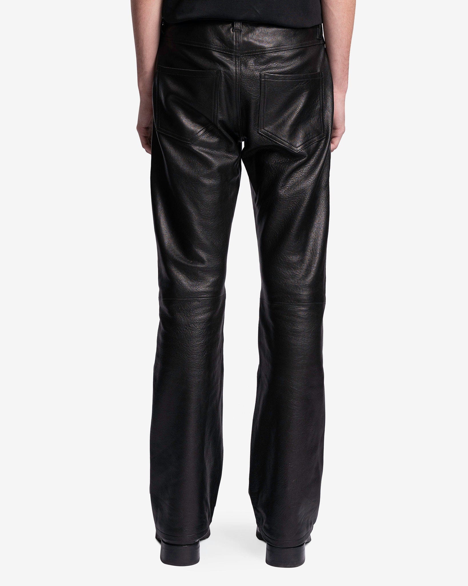 Leather Flare Jeans in Black – SVRN