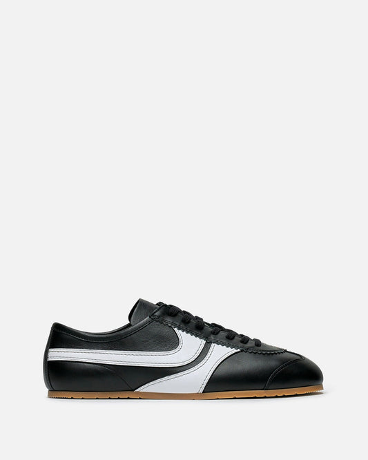 Dries Van Noten Men's Sneakers Leather Marathon Sneaker in Black