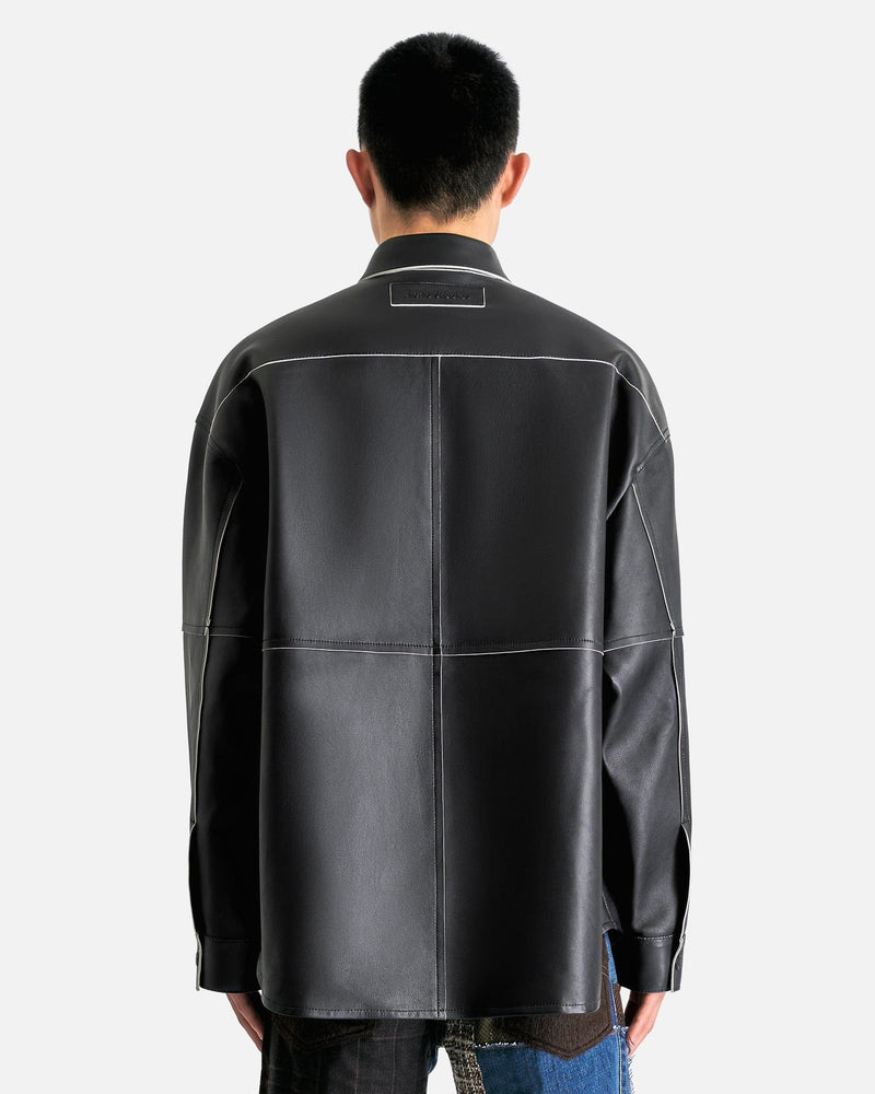 Acne Studios Men's Jackets Leather Panel Jacket in Black