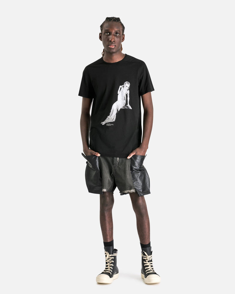 Rick Owens DRKSHDW Men's T-Shirts Level T in Black/Pearl