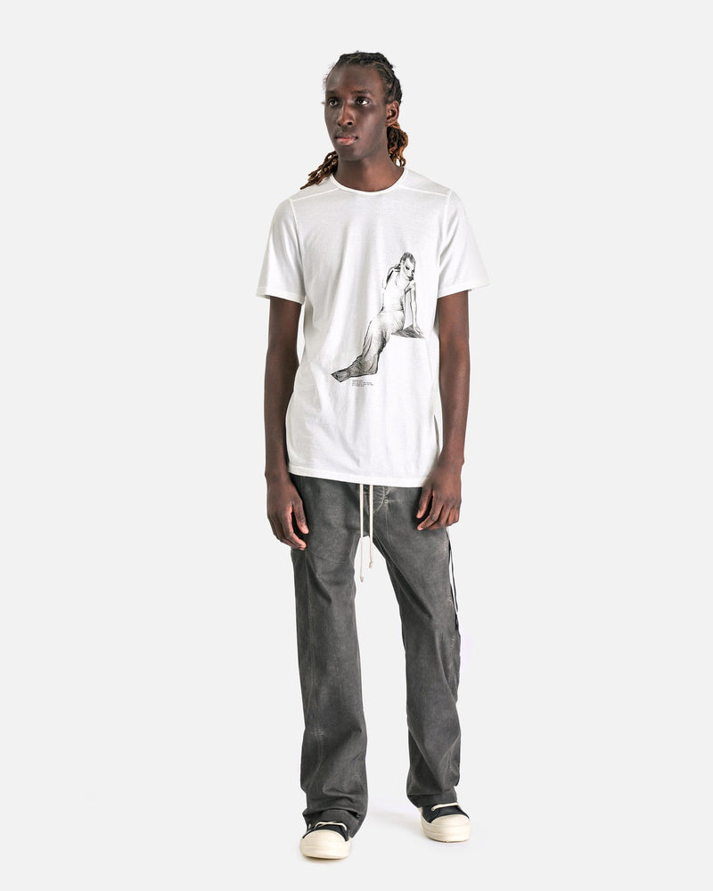 Rick Owens DRKSHDW Men's T-Shirts Level T in Milk/Black