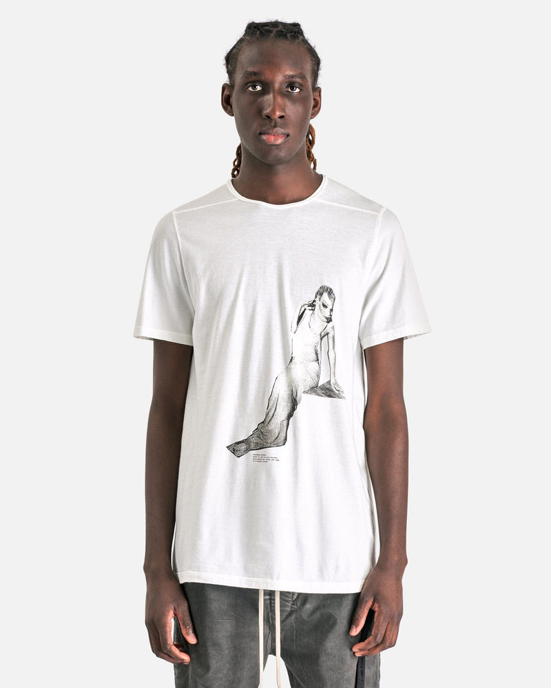 Rick Owens DRKSHDW Men's T-Shirts Level T in Milk/Black