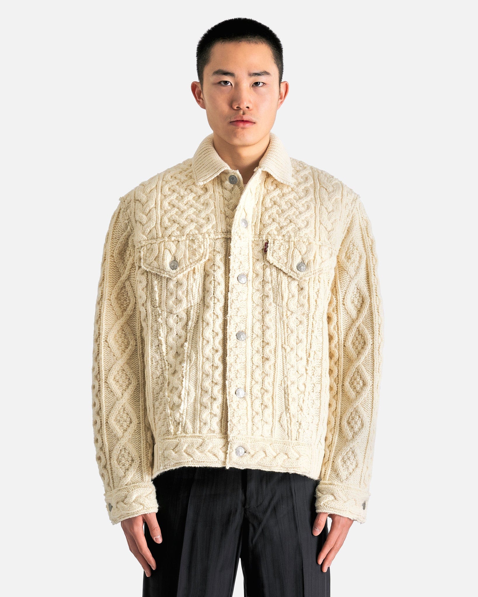 Junya Watanabe Men's Jackets L Levi's Men's Shetland Wool Jacket in Natural