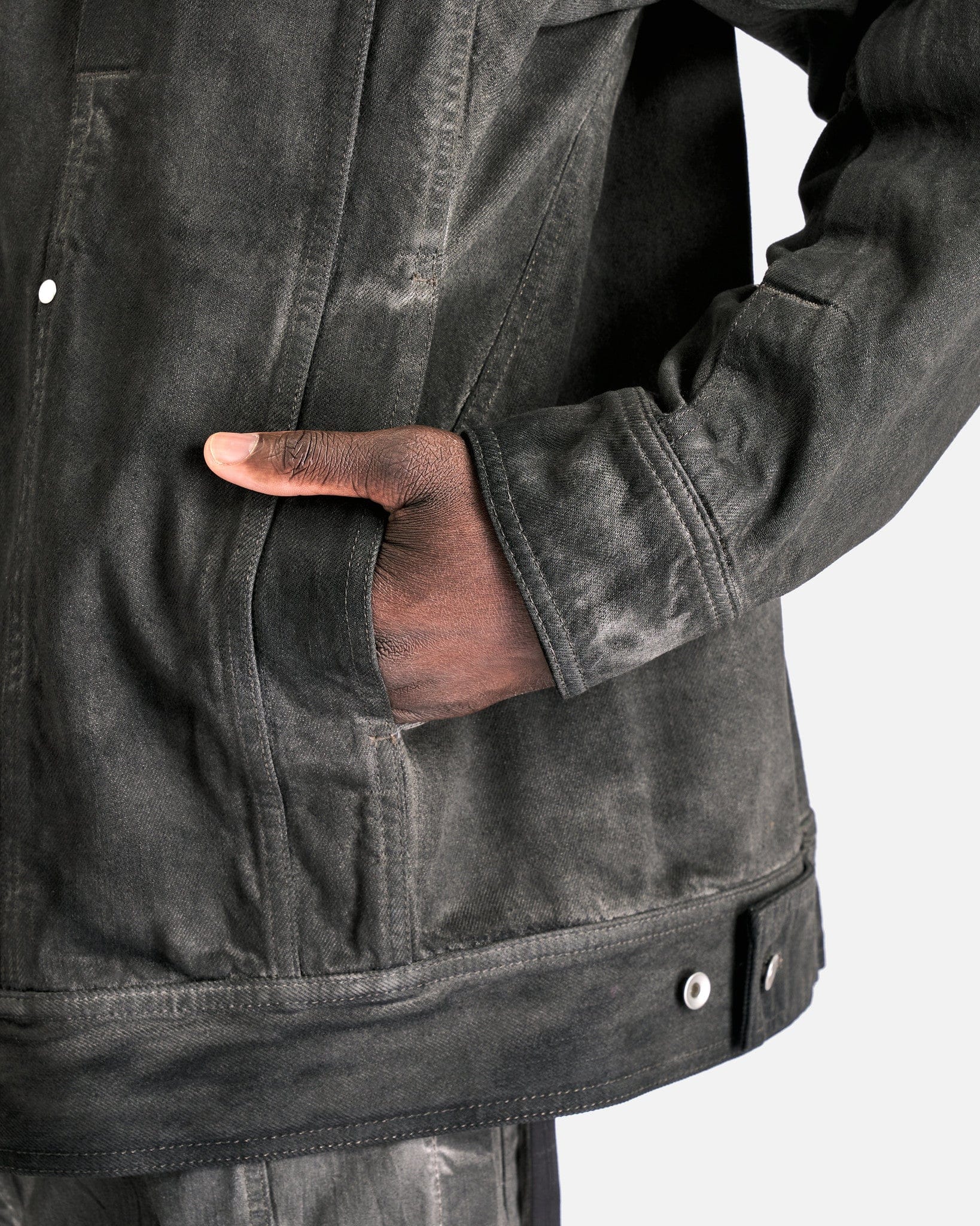 Rick Owens Men's Jackets Lido Worker Jacket in Dark Dust