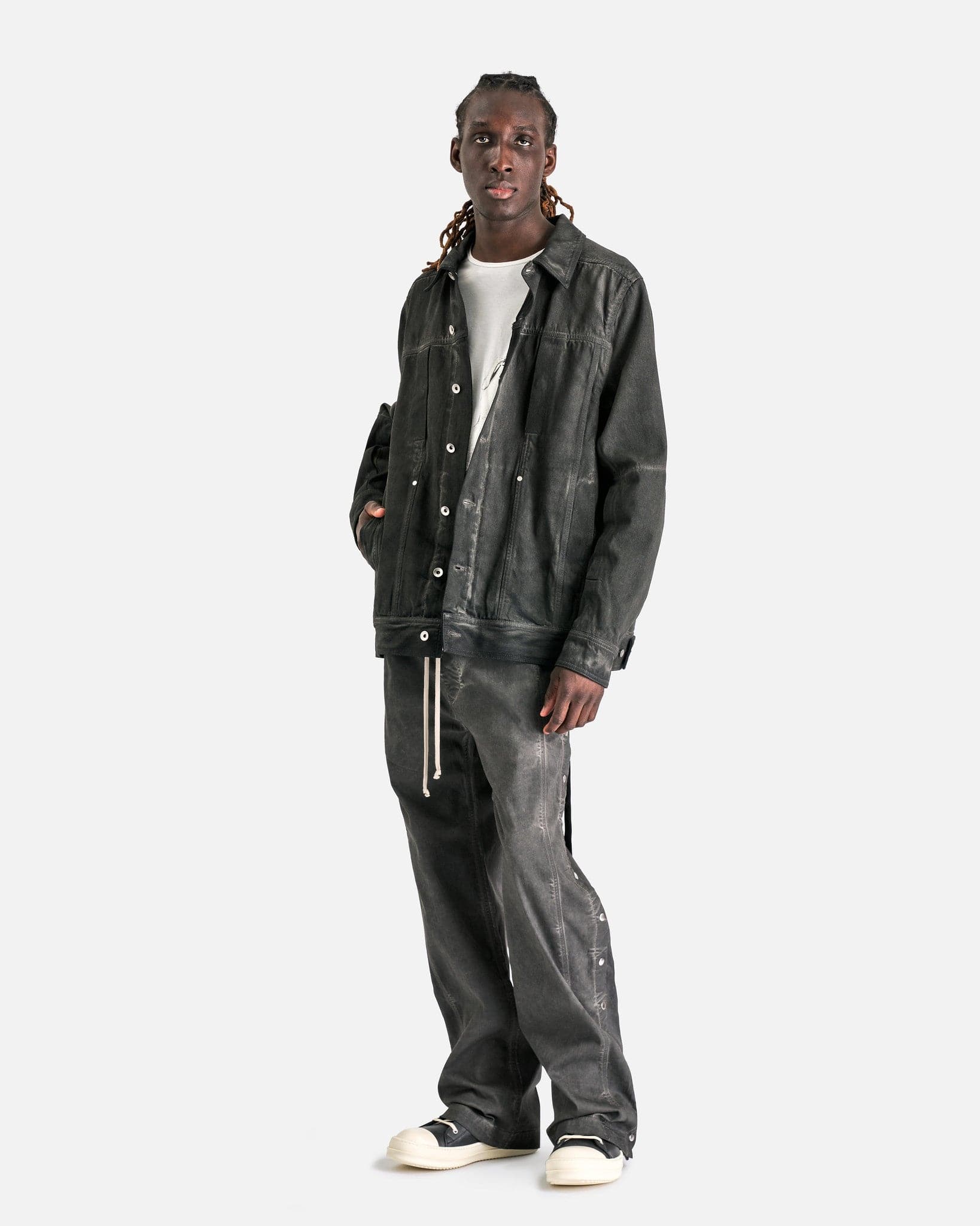 Rick Owens Men's Jackets Lido Worker Jacket in Dark Dust