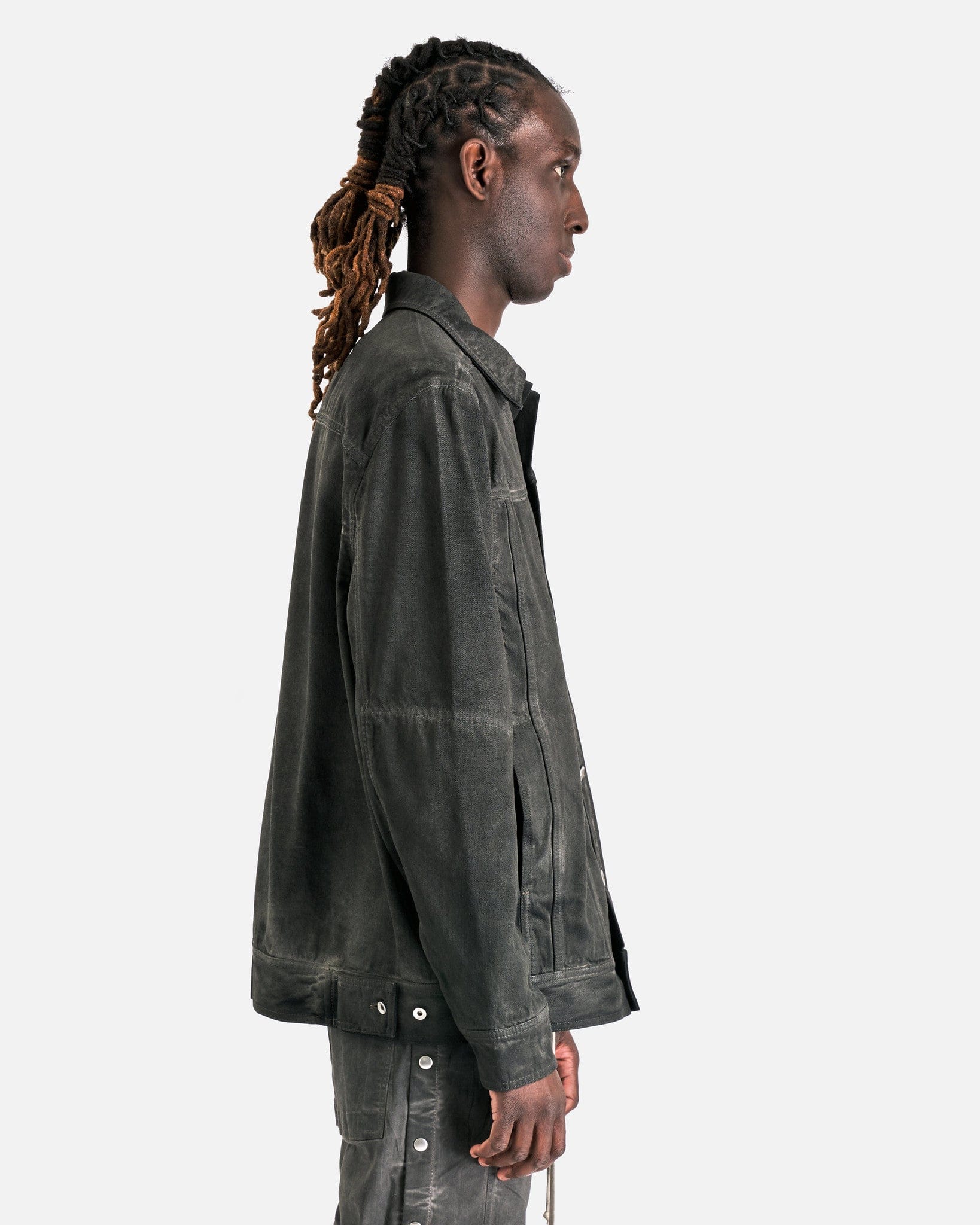 Rick Owens Men's Jackets Lido Worker Jacket in Dark Dust