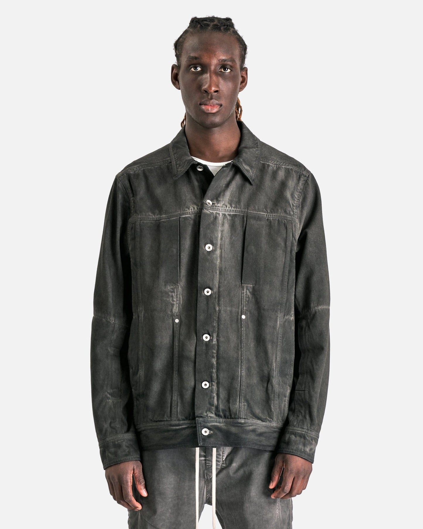 Rick Owens Men's Jackets Lido Worker Jacket in Dark Dust