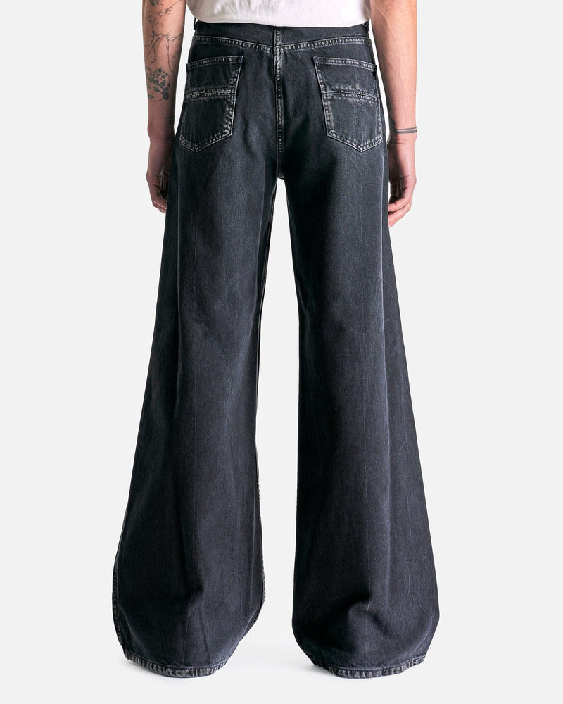 NAMACHEKO Men's Pants Ljusna Wide Jeans in Aged Black