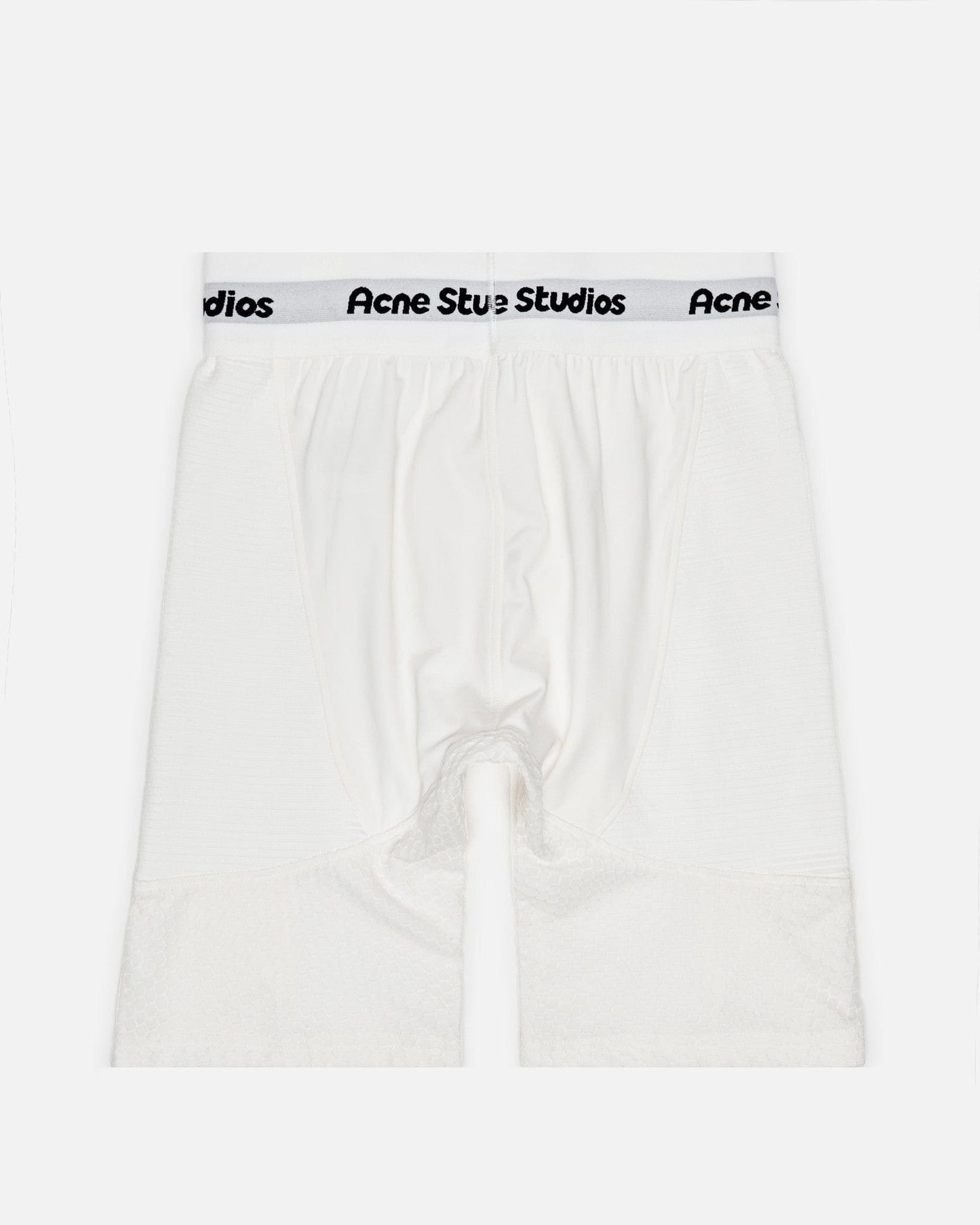 Acne Studios Men's Shorts Logo Printed Shorts in Optic White