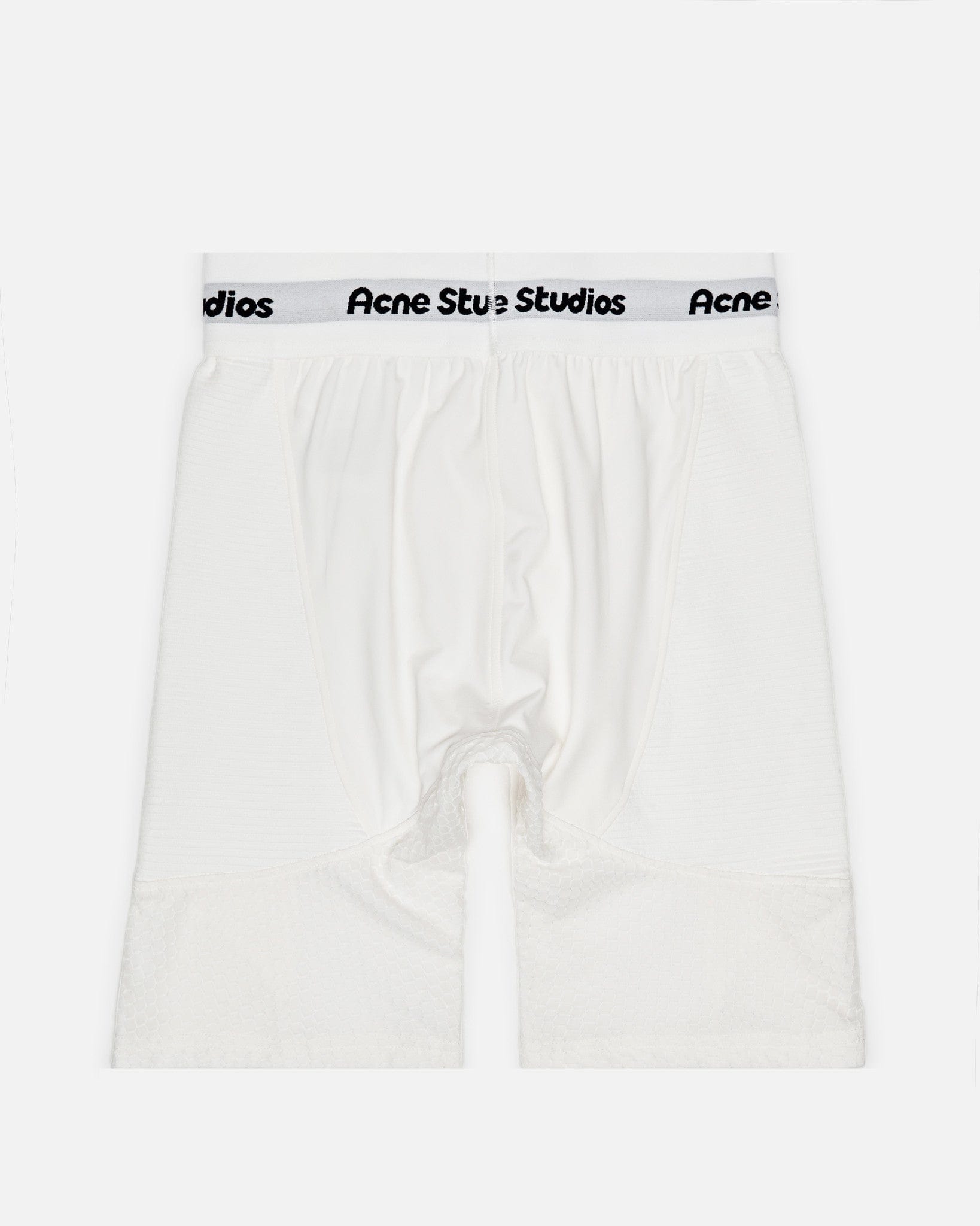 Acne Studios Men's Shorts Logo Printed Shorts in Optic White