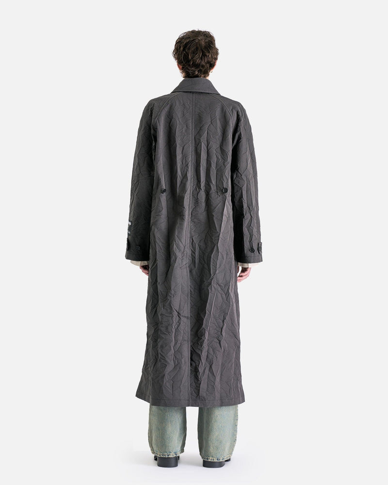 Acne Studios Men's Coat Long Coat in Dark Grey