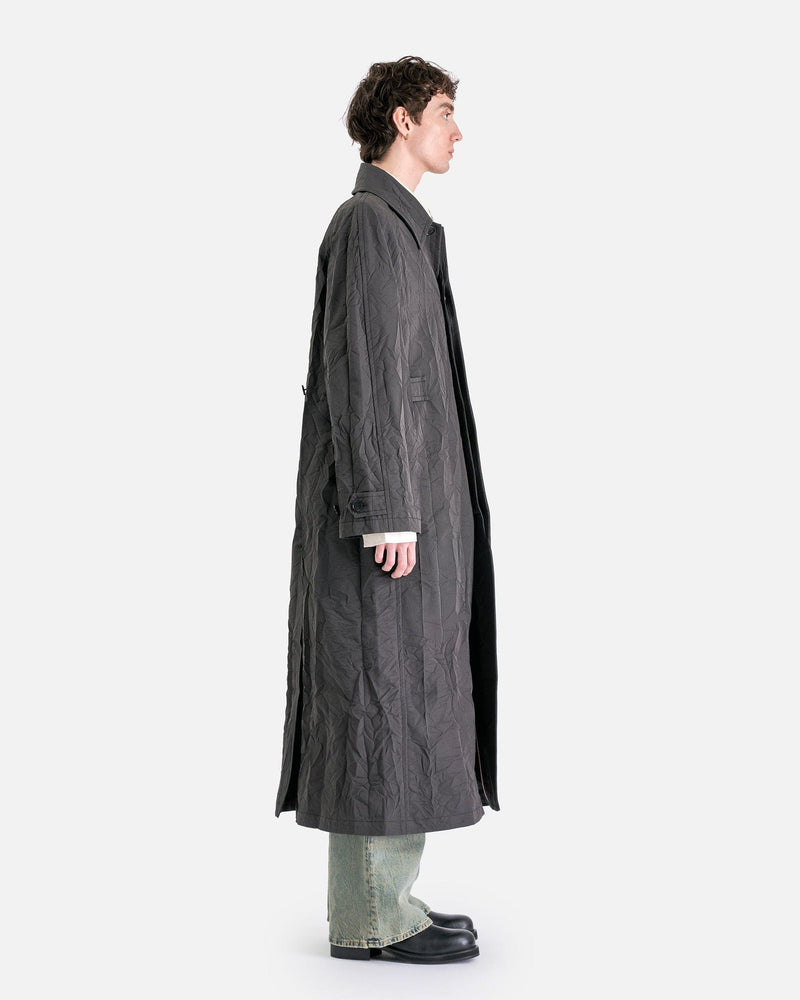 Acne Studios Men's Coat Long Coat in Dark Grey