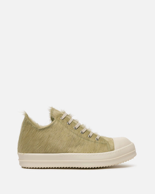 Rick Owens Mainline Ramones Suede Low Dust White Sneakers