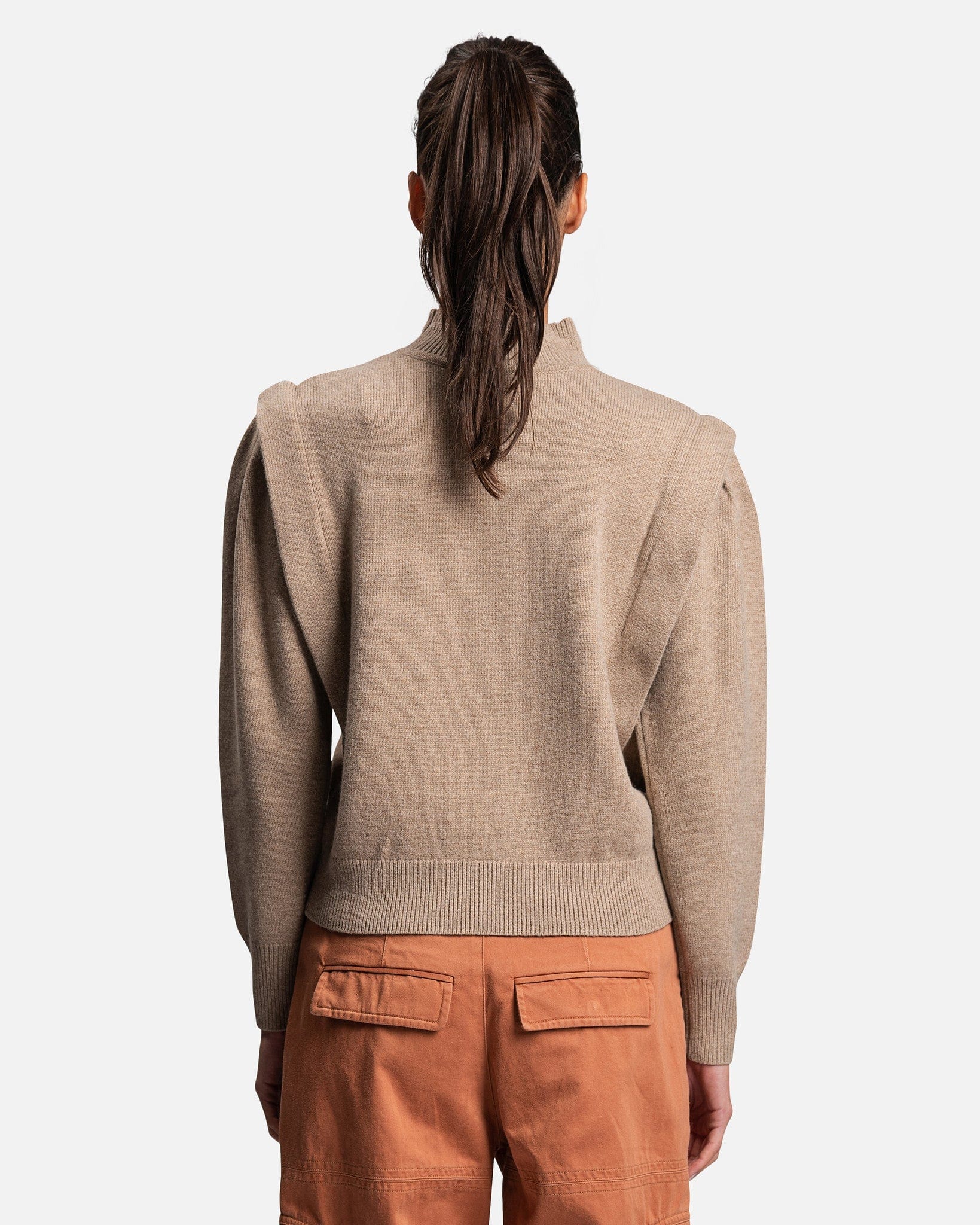 Lucile Wool Sweater in Beige SVRN
