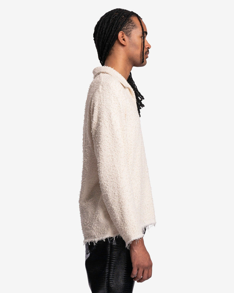 Séfr Men's Sweater Luis Sweater in Fringed Cream