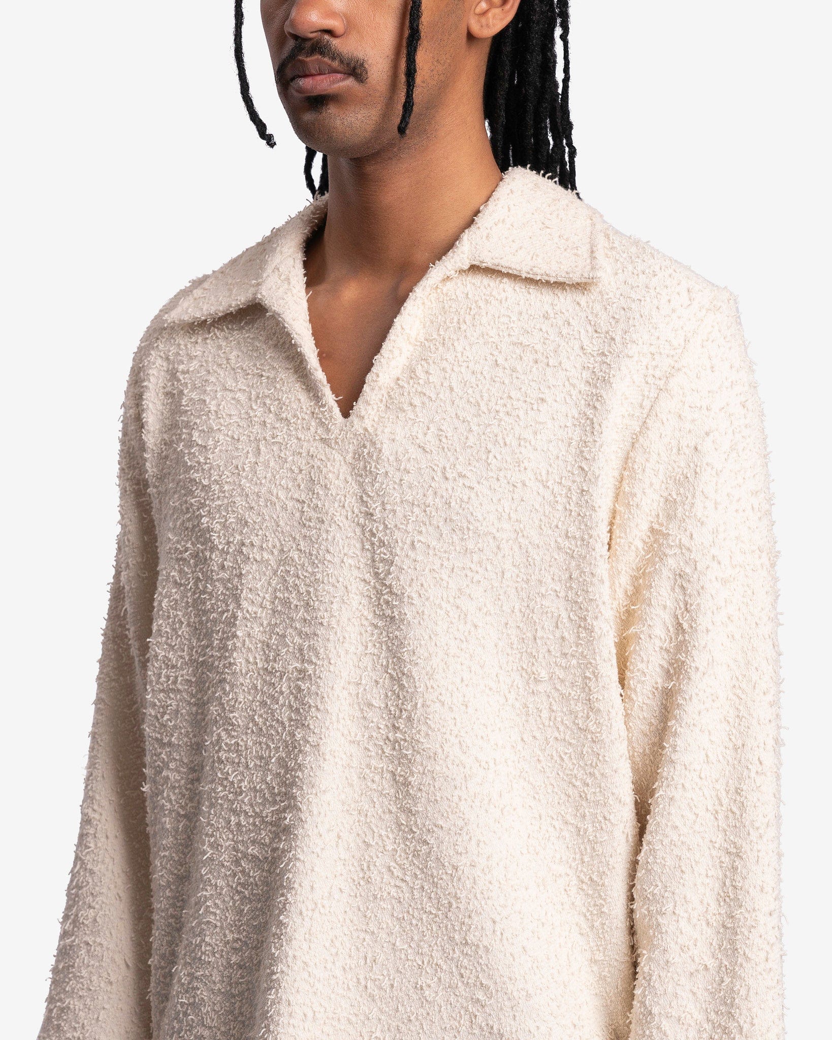 Luis Sweater in Fringed Cream – SVRN