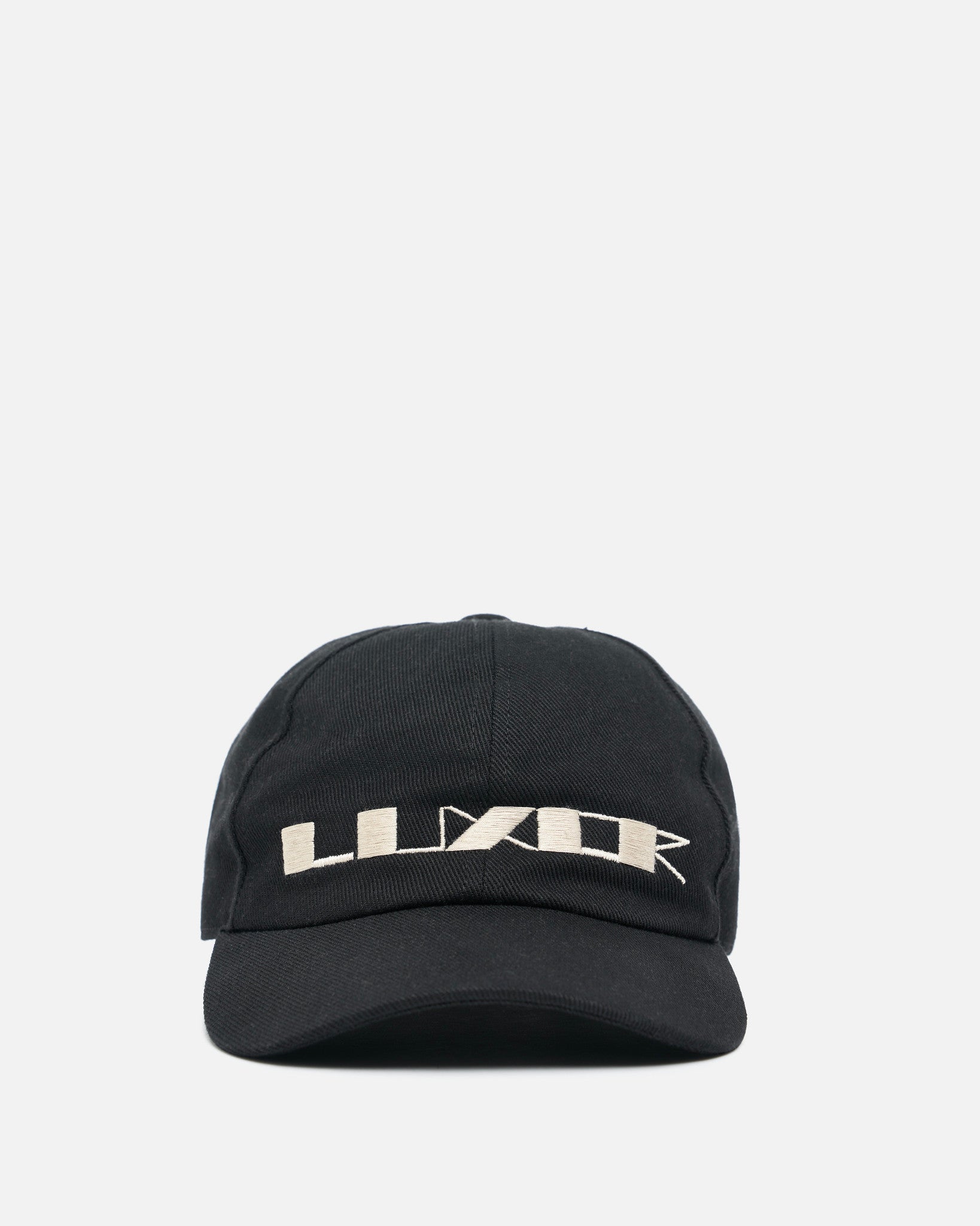 'Luxor' Denim Baseball Cap in Black/Pearl
