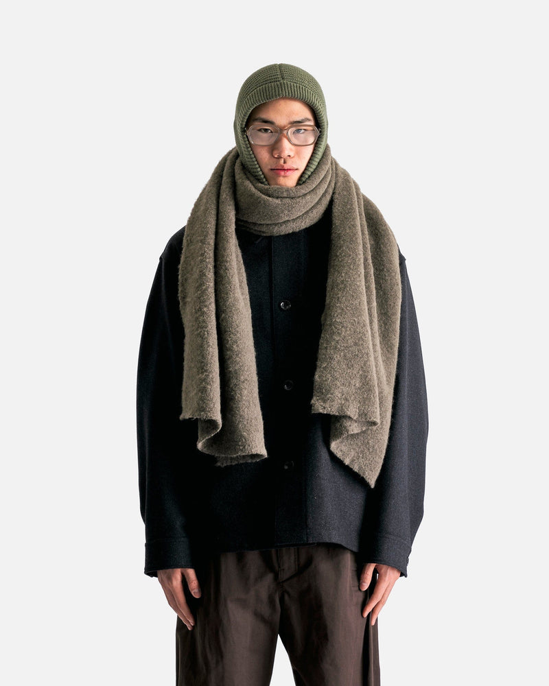 LEMAIRE Scarves OS Maxi Fluffy Scarf in Taupe Grey