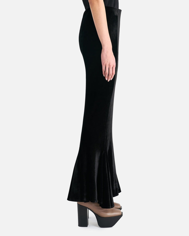 AVAVAV Women Skirts Maxi Skirt in Black Velvet