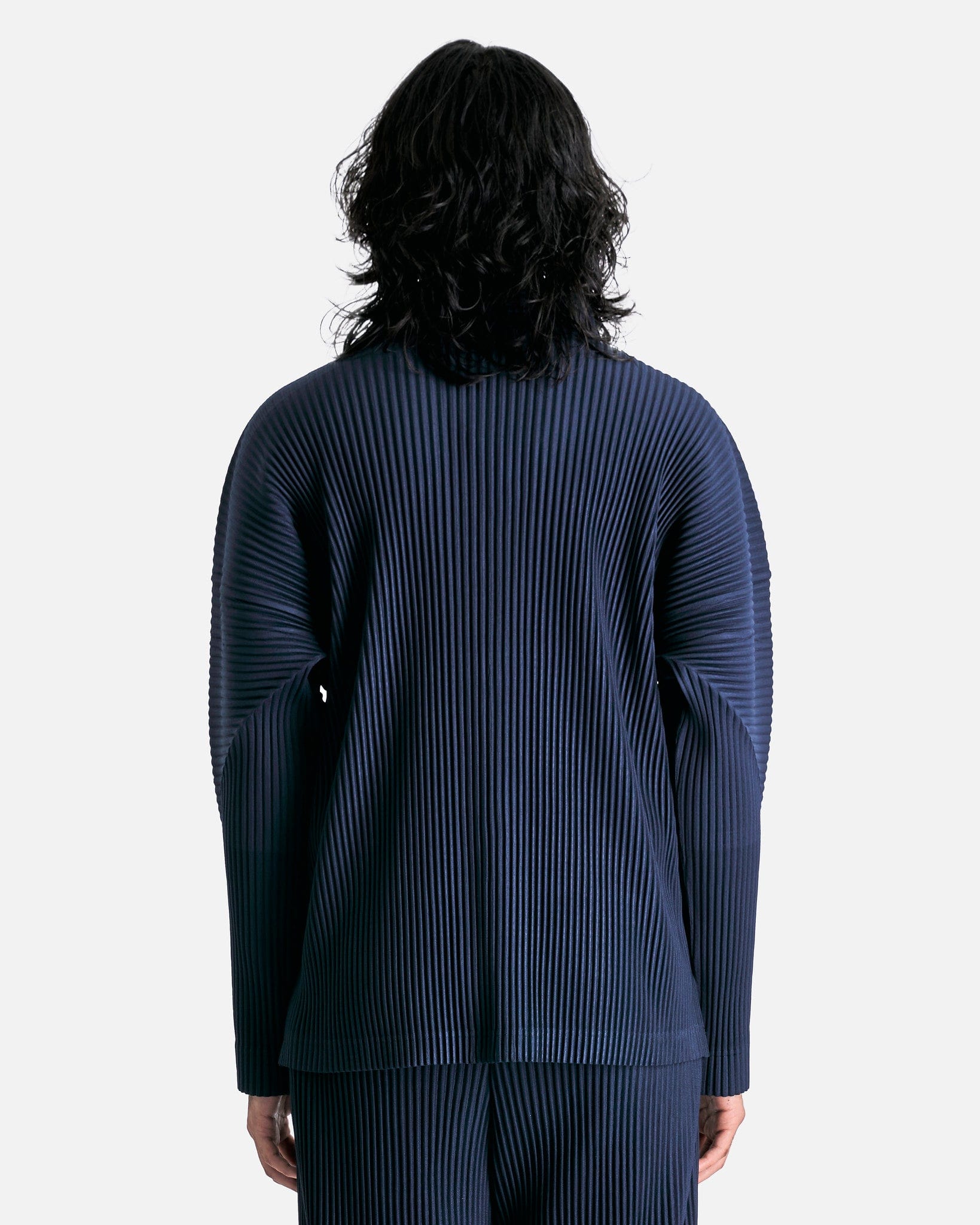 Homme Plissé Issey Miyake Men's Shirts MC November Shirt in Midnight Blue