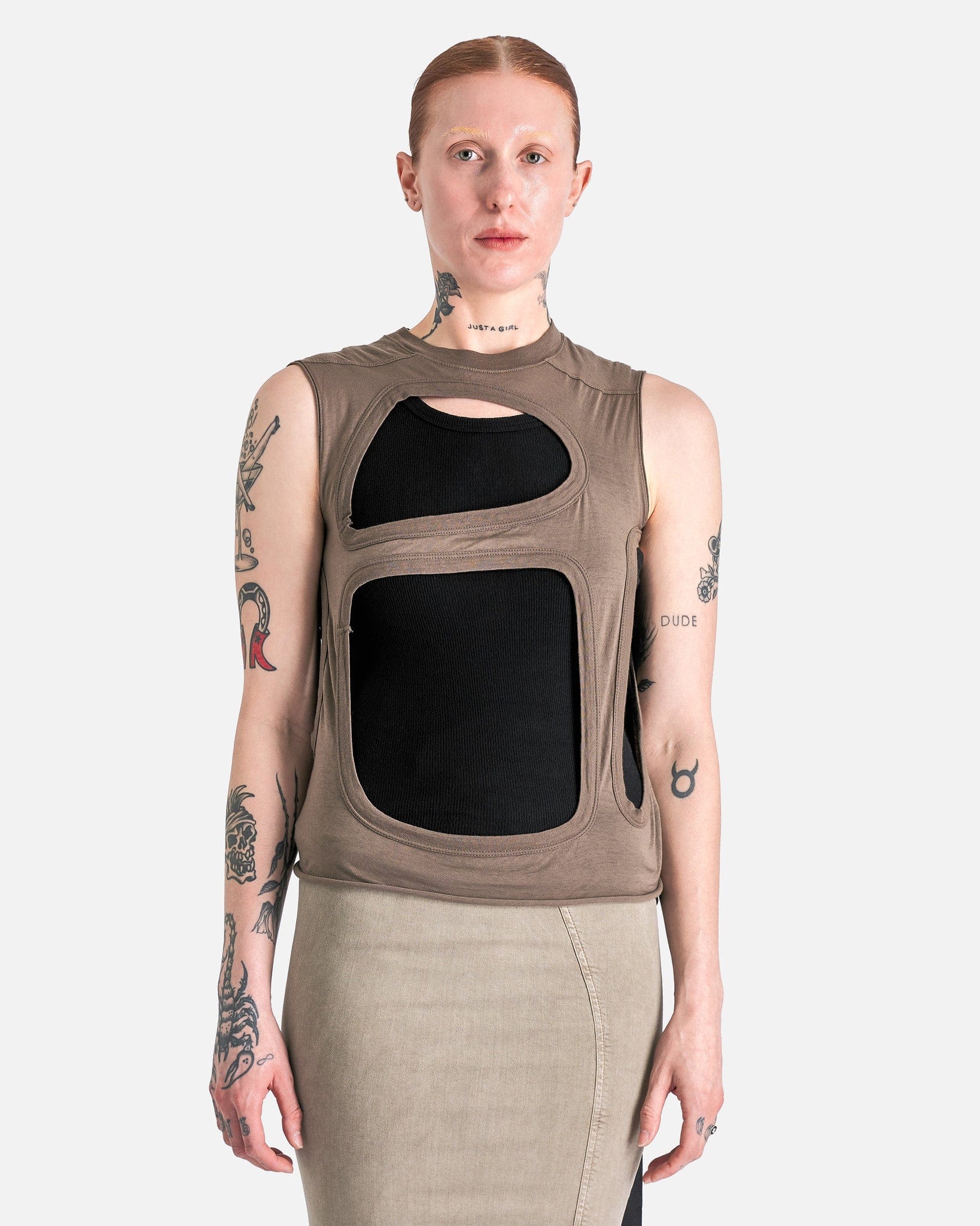 Rick Owens DRKSHDW Women Tops Membrane II in Dust