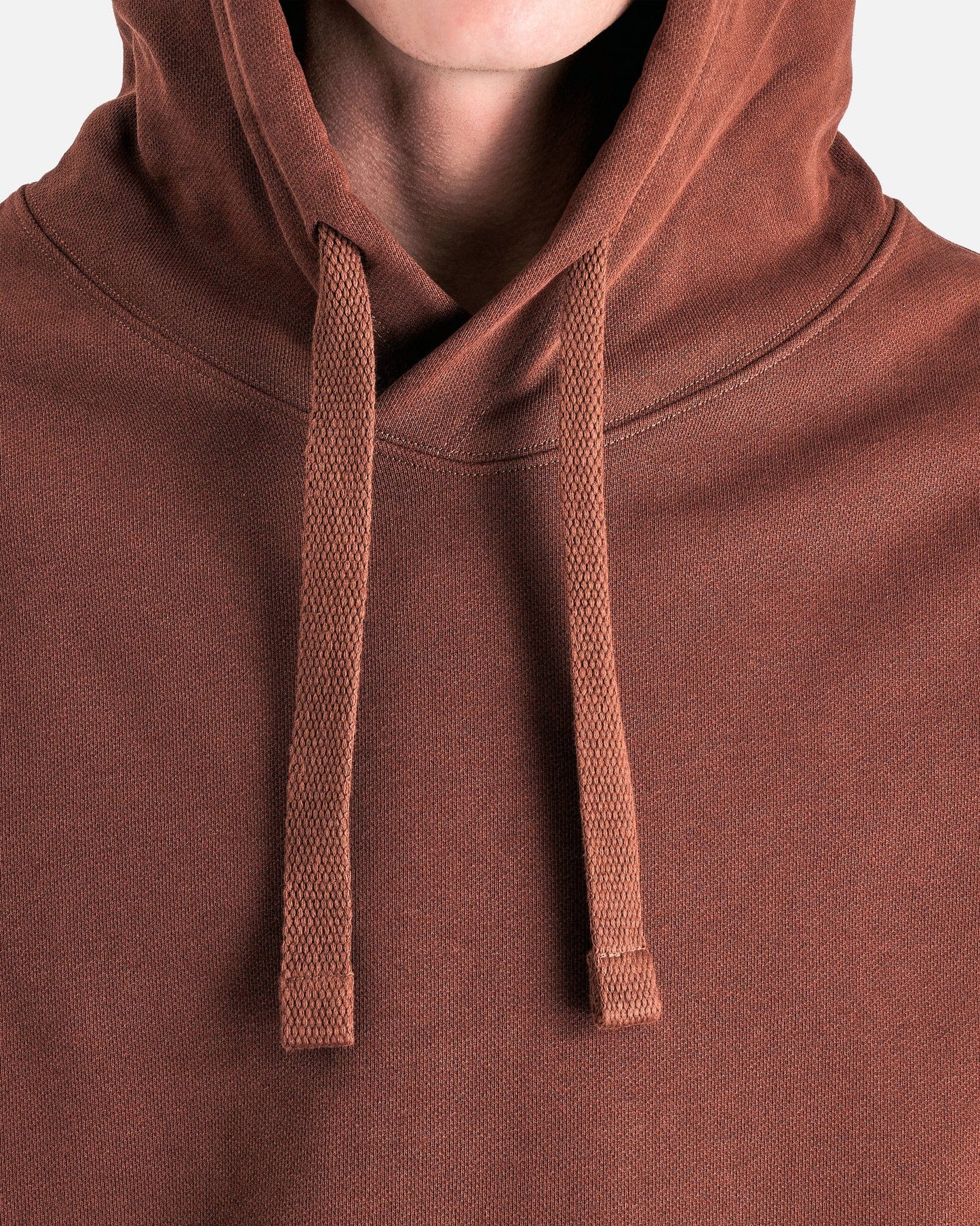 LEMAIRE Men's Sweatshirts Minimal Hoodie in Chocolate Fondant