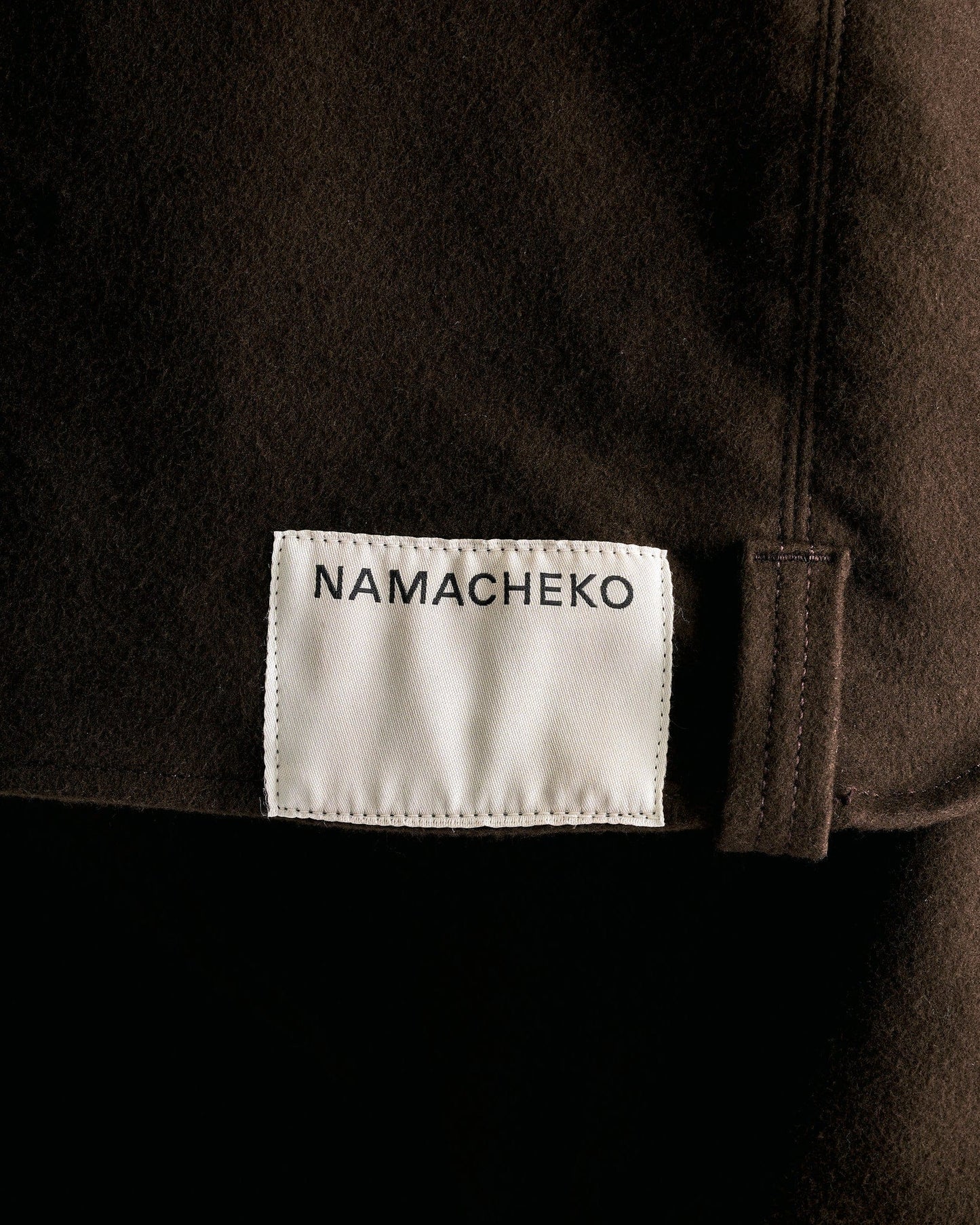 NAMACHEKO Men's Shirts Moleskin Overshirt in Brown