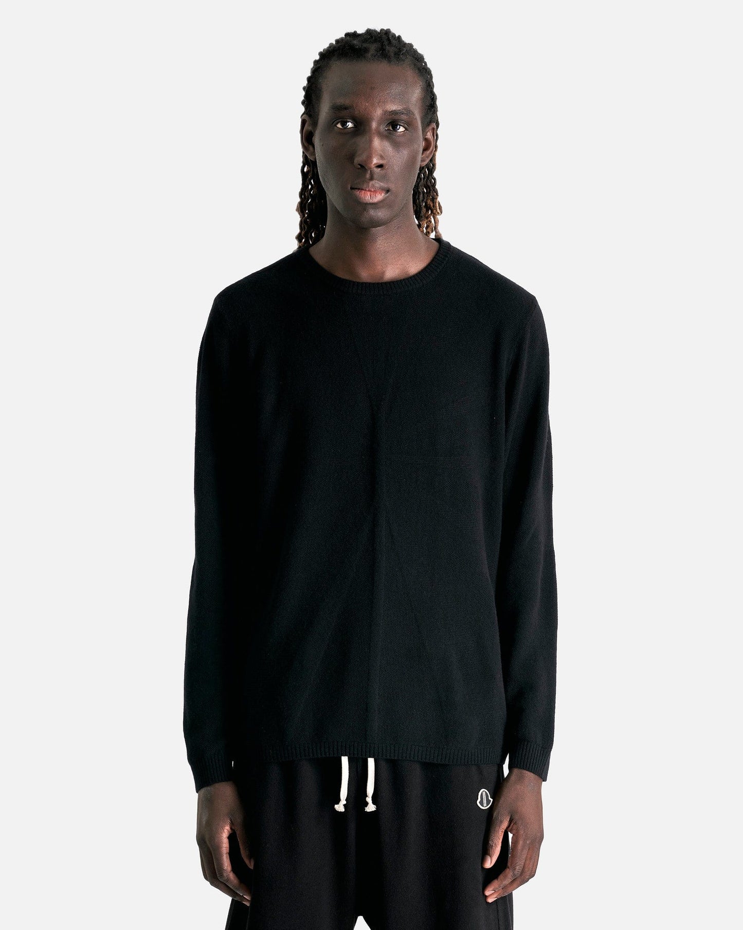 Rick Owens Men's Sweatshirts Moncler Jumbo Round Neck in Black