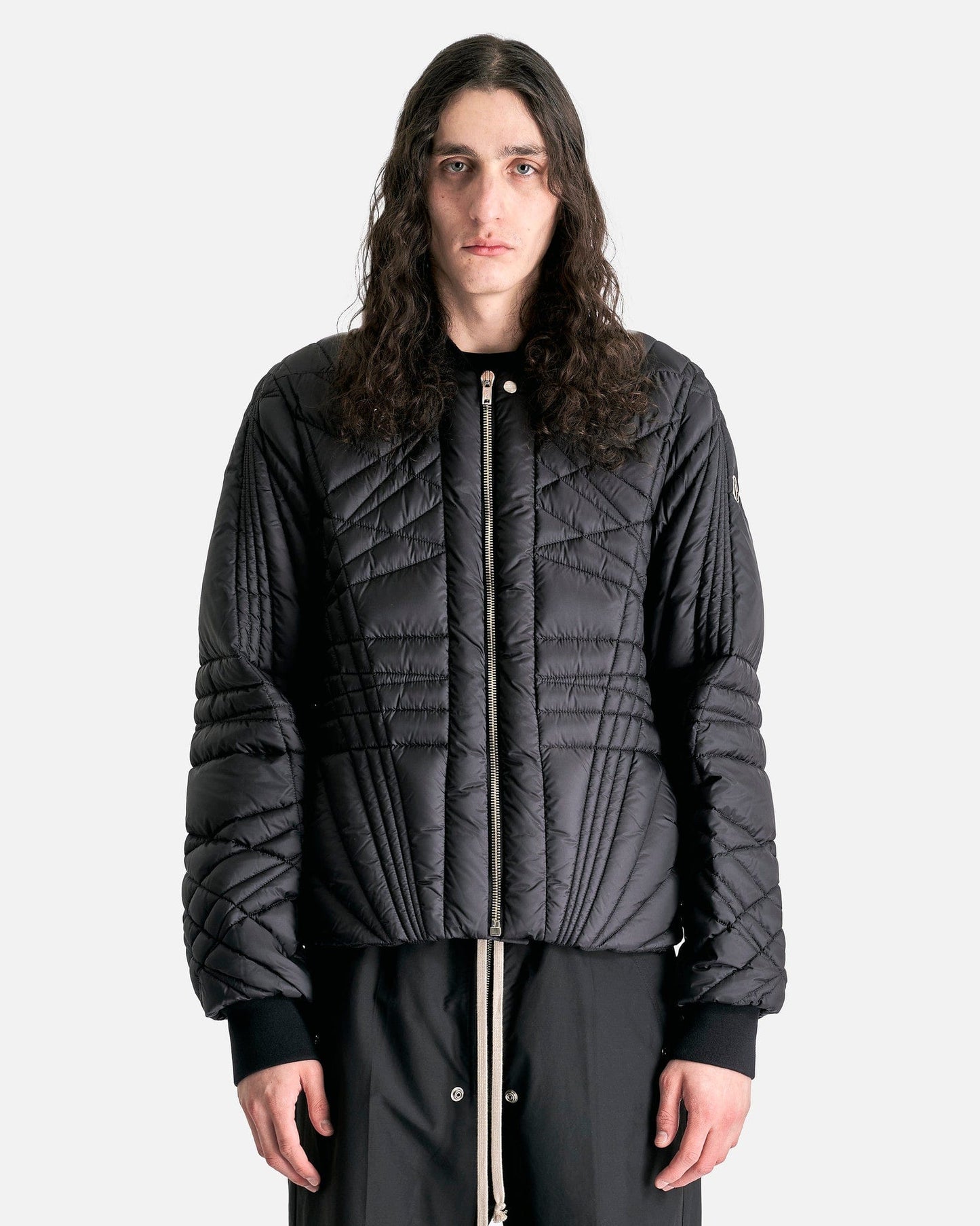 Rick Owens Men's Jackets Moncler Megapenta Flight Jacket in Black