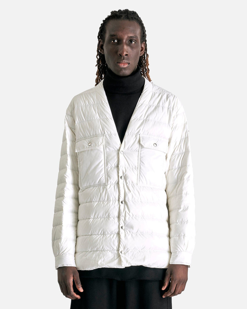 Rick Owens Men's Shirts Moncler Outershirt in Milk