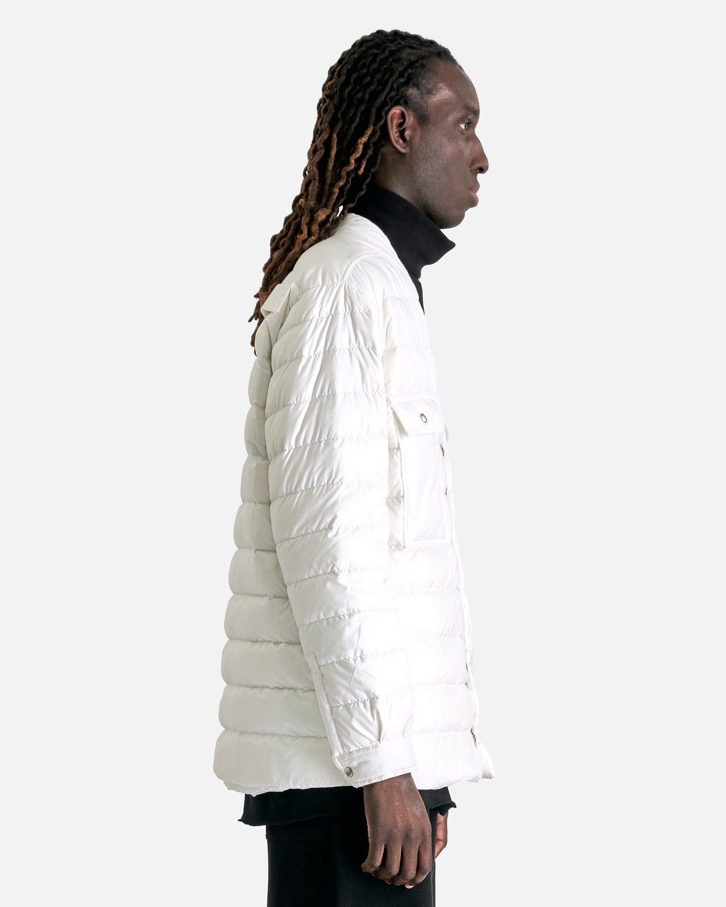 Rick Owens Men's Shirts Moncler Outershirt in Milk