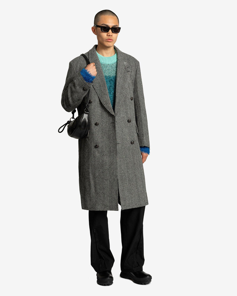 Moriens Double Breasted Coat in Grey