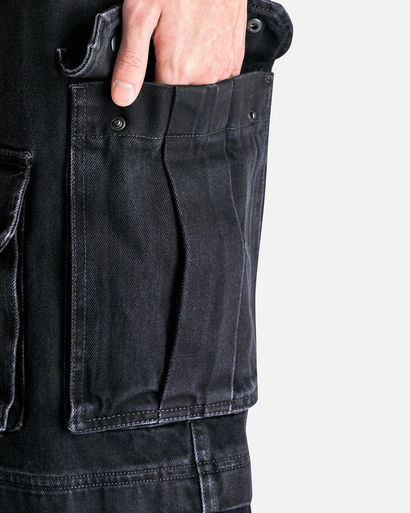 VETEMENTS Men's Jeans Multipocket Cargo Jeans in Black