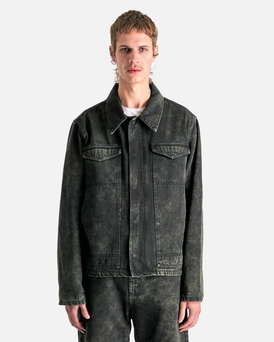 NAMACHEKO Men's Jackets Nor Denim Jacket in Sky Magic Black Menthol