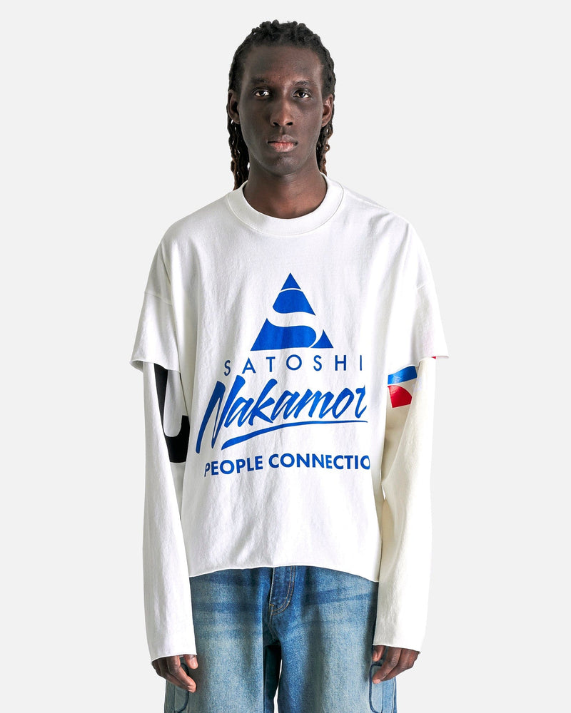 Satoshi Nakamoto Men's T-Shirts Online Graphic Long Sleeve in White