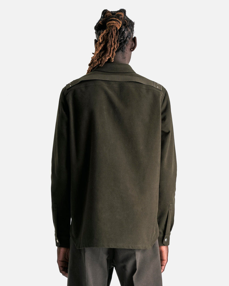 Rick Owens Men's Shirts Outershirt in Forest